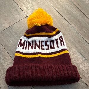 Minnesota Pom-Pom Beanie - Maroon and Gold